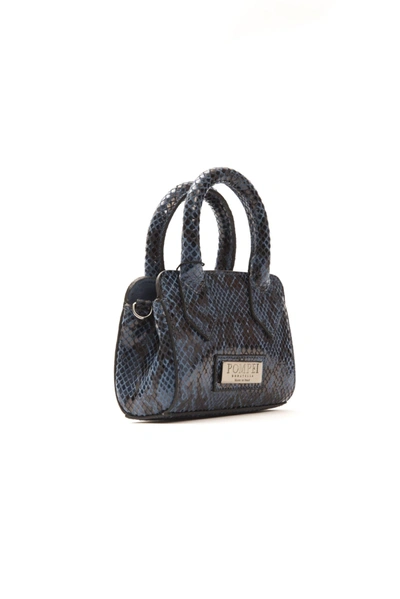 Shop Pompei Donatella Leather Women's Handbag In Blue