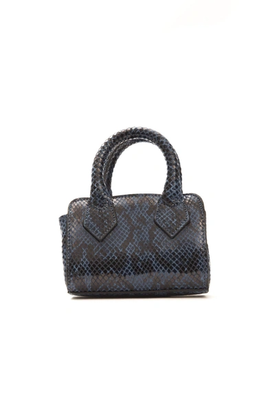 Shop Pompei Donatella Leather Women's Handbag In Blue