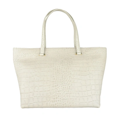 Shop Cavalli Class Calfskin Women's Handbag In White