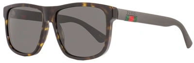 Shop Gucci Men's  Sunglasses Gg0010s 003 Havana/brown 58mm In Grey