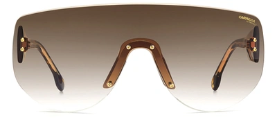 Shop Carrera Flaglab 12 86 0086 Shield Sunglasses In Beige