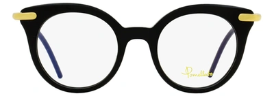 Shop Pomellato Women's Oval Eyeglasses Pm0041o 001 Black/gold 46mm
