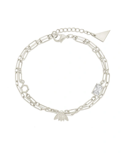 Shop Sterling Forever Melina Charm Bracelet In Silver