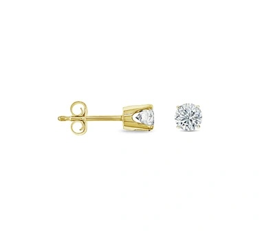 Shop Diana M. 14k Yellow Gold 0.50 Ct. Diamond Earrings In White
