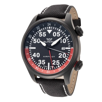 Shop Glycine Men's Airpilot Gmt 44 44mm Quartz Watch In Black