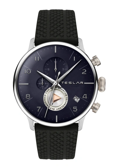 Shop Teslar Men's Re-balance T-8 44mm Quartz Watch In Silver