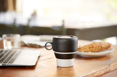 Lekue Mug To Go Reusable Travel Mug, 11.8 Ounce In Pink