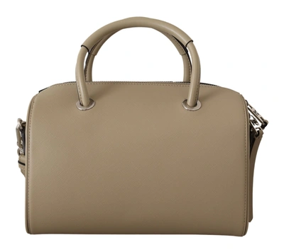 Shop Karl Lagerfeld Sage Polyurethane Shoulder And Women's Handbag In Beige