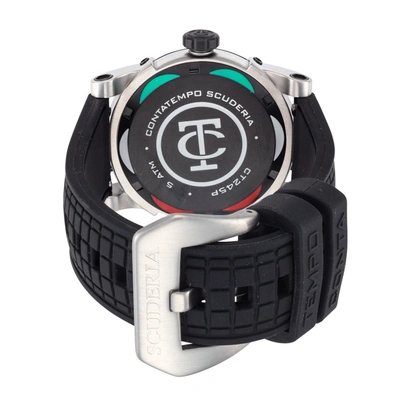 Shop Ct Scuderia Men's Testa Piatta 42mm Quartz Watch In Black