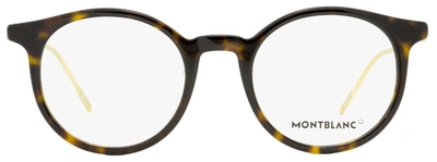 Shop Mont Blanc Montblanc Men's Eyeglasses Mb0004o 002 Dark Havana/gold 48mm