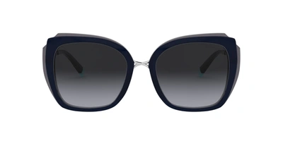 Shop Tiffany & Co 0tf4160 Rectangle Sunglasses In Black