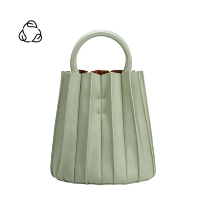 Shop Melie Bianco Lily Mint Recycled Vegan Top Handle Bag In Green