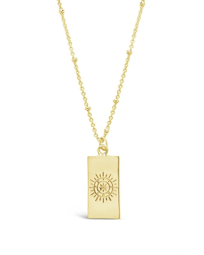 Shop Sterling Forever Wheel Of Fortune Tarot Card Necklace In Gold