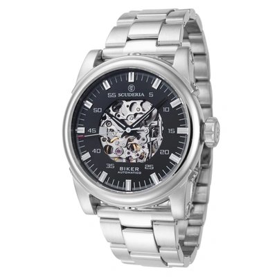 Shop Ct Scuderia Men's Testa Piatta 42mm Automatic Watch In Silver