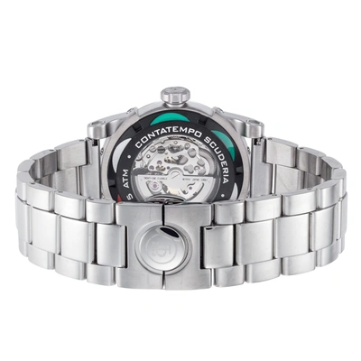 Shop Ct Scuderia Men's Testa Piatta 42mm Automatic Watch In Silver