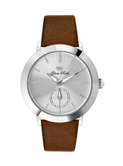 Shop Glam Rock Women's Slim Vintage Glam 40mm Quartz Watch In Silver