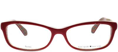 Shop Kate Spade Jessalyn Rectangular Eyeglasses In Red