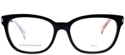 Shop Tommy Hilfiger Th 1381 Square Eyeglasses In White