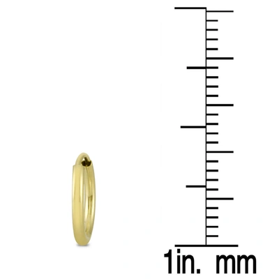 Shop Monary 10mm Hoop Earrings In 14k Yellow Gold