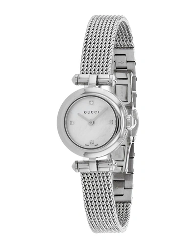 Shop Gucci Women's Diamantissima Watch In Silver