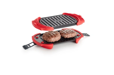 Lekue Microwave Grill, Sandwich Maker, Panini Press, 10 In X 5.7 In In, Red In Red