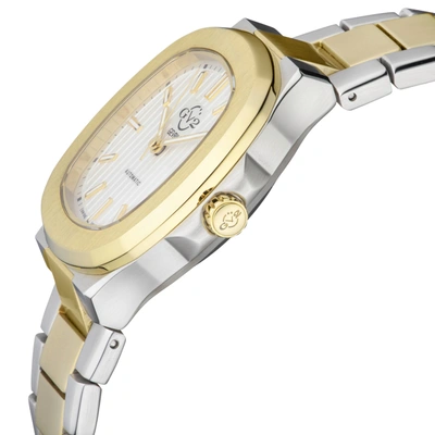 Shop Gv2 Automatic Potente Men's Watch White Dial Two Tone Gold Bracelet
