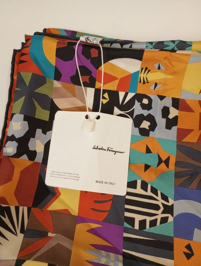 Ferragamo Salvatore  Women's 693486 Print Silk Scarf In Multi