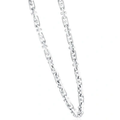 Shop Pompeii3 Men's 14k Gold (78gram) Or Platinum (146gram) 7mm Link Chain Necklace 20" In Silver