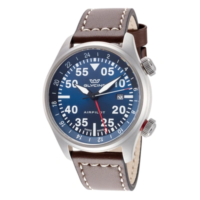 Shop Glycine Men's Airpilot Gmt 44mm Quartz Watch In Silver