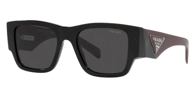 Shop Prada Men's 55mm Sunglasses In Black
