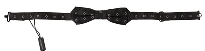 Shop Dolce & Gabbana Polka Dot 100% Silk Neck Papillon Men's Tie In Black