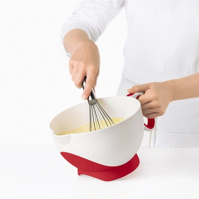 Cuisipro Deluxe Batter Bowl Mixing With Handle And Measurements, Red In Red