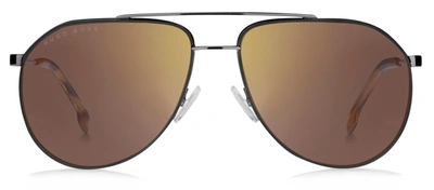 Shop Hugo Boss Boss 1326/s Vp 06c5 Aviator Sunglasses In Brown