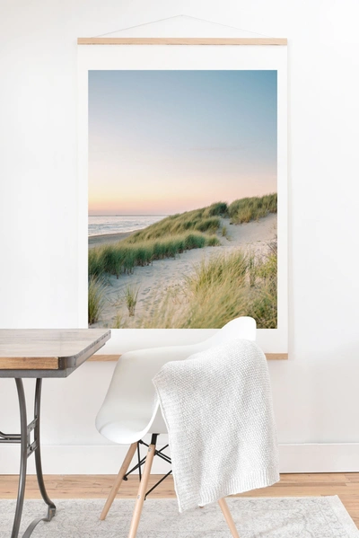 Shop Deny Designs Raisazwart Dunes Of Holland Sunset Art Print With Oak Hanger In Blue