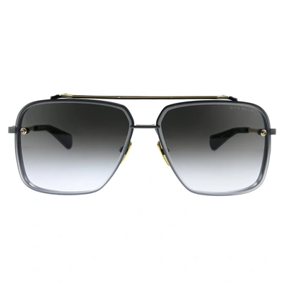 Dita Mach-six Dt Dts121-62-05 Unisex Aviator Sunglasses In Grey