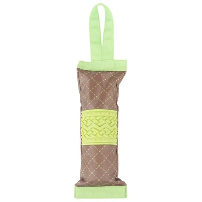 Shop Pet Life 'quash' Water Bottle Inserting Nylon And Rubber Crackling Dog Toy In Green