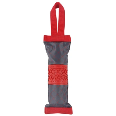 Shop Pet Life 'quash' Water Bottle Inserting Nylon And Rubber Crackling Dog Toy In Red