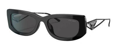 Shop Prada Pr 14ys 1ab5s0 Cat Eye Sunglasses In Grey