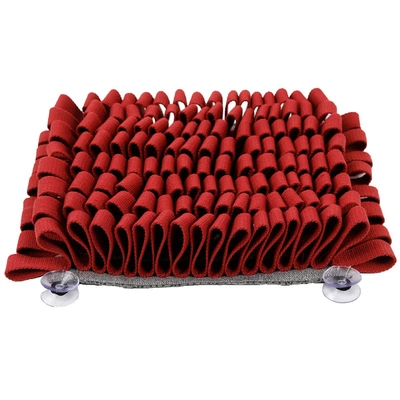 Shop Pet Life 'sniffer Grip' Interactive Anti-skid Suction Pet Snuffle Mat In Red