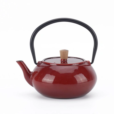 Minimal Enameled Cast Iron Teapot - Sakura In Multi