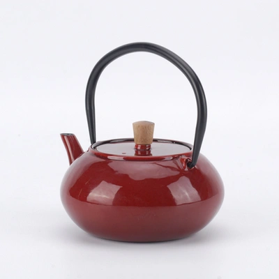 Minimal Enameled Cast Iron Teapot - Sakura In Multi