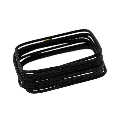 Shop Alor Stainless Steel Black Cable Loops Stationary Bracelet