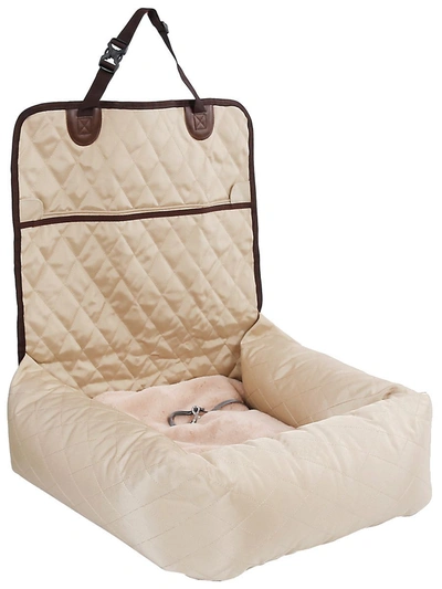 Shop Pet Life 'pawtrol' Dual Converting Travel Safety Carseat And Pet Bed In Beige