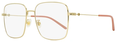 Shop Gucci Women's  Eyeglasses Gg0445o 001 Gold/pink 56mm