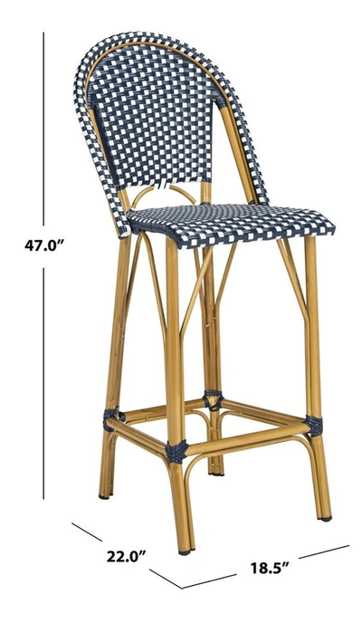 Shop Safavieh Ford Indoor-outdoor  French Bistro Bar Stool In Blue