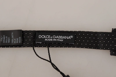 Shop Dolce & Gabbana Polka 100% Silk Neck Papillon Men's Tie In Black