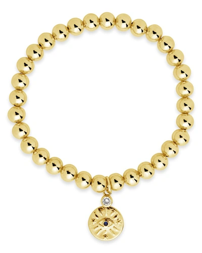 Shop Sterling Forever Celestial Beaded Bracelet In Gold