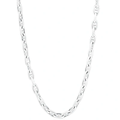Pompeii3 Men's Marine 14k Gold (83gram) Or Platinum (156gram) 8mm Link Chain Necklace 23" In Silver