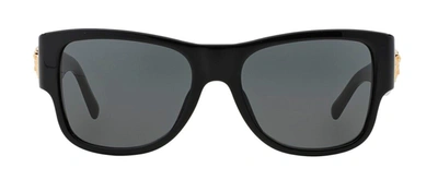 Shop Versace Ve 4275 Gb1/87 Wayfarer Sunglasses In Grey