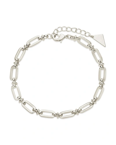 Shop Sterling Forever Oval Link Chain Bracelet In Silver